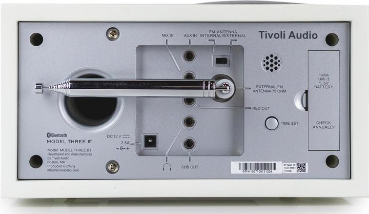 Actual product image Tivoli Audio Model Three BT - AM/FM - Hvid