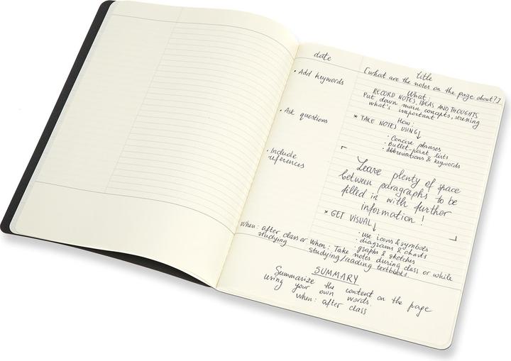 Actual product image Moleskine Study notebook (A4, Special ruling, Soft cover)