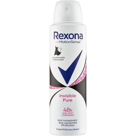 Rexona, Deodorante, Invisibile Puro (Getto vaporizzato, 150 ml)