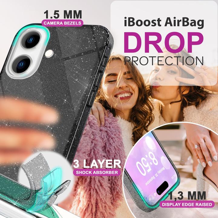 Image du produit Nalia Étui hybride pailleté (Apple iPhone 16 Plus)