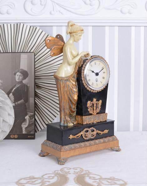 Actual product image Palazzo Mantel Clock Empire Elf Fairy
