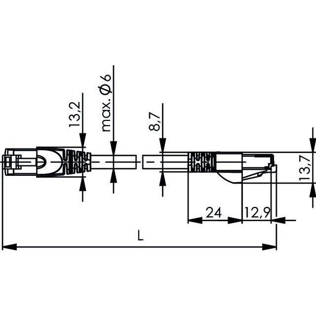 Thumbnail - Telegärtner Telegartner MP8 FS 600 (SFTP, CAT6a, 25 m), Netzwerkkabel