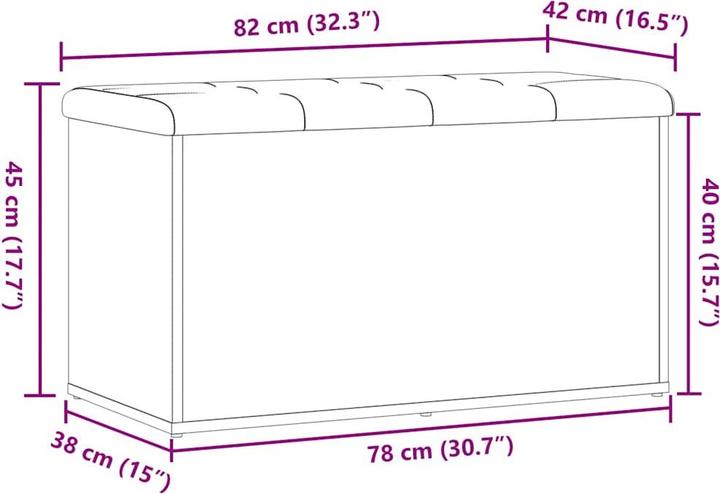 Image du produit vidaXL Sitzbank mit Stauraum (42 cm)