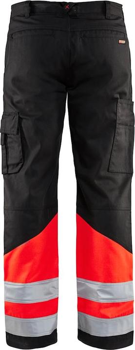 Produktbild Blakläder unisex Warnschutzhose 1564 schwarz, leuchtrot Grösse 42 (42, 42)