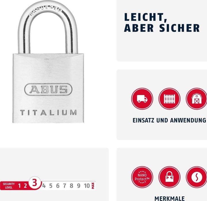 Actual product image Abus Padlock 64TI / 20 GL