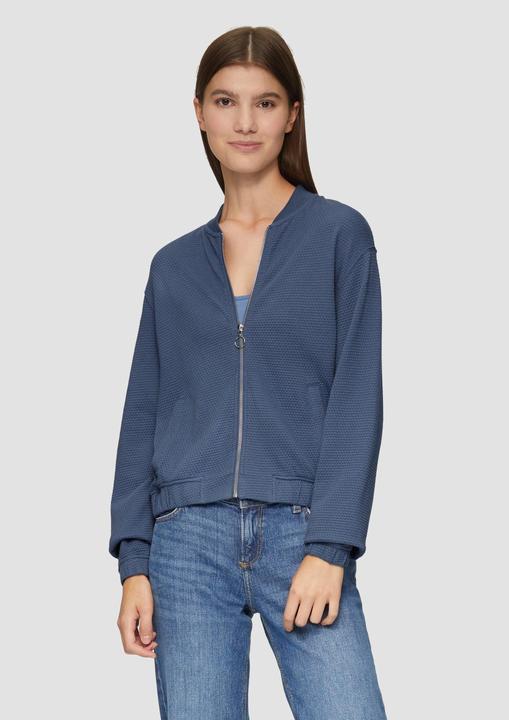 Produktbild s.Oliver Sweatshirt Strukturierter Sweat-Blouson aus Baumwollmix (XL)