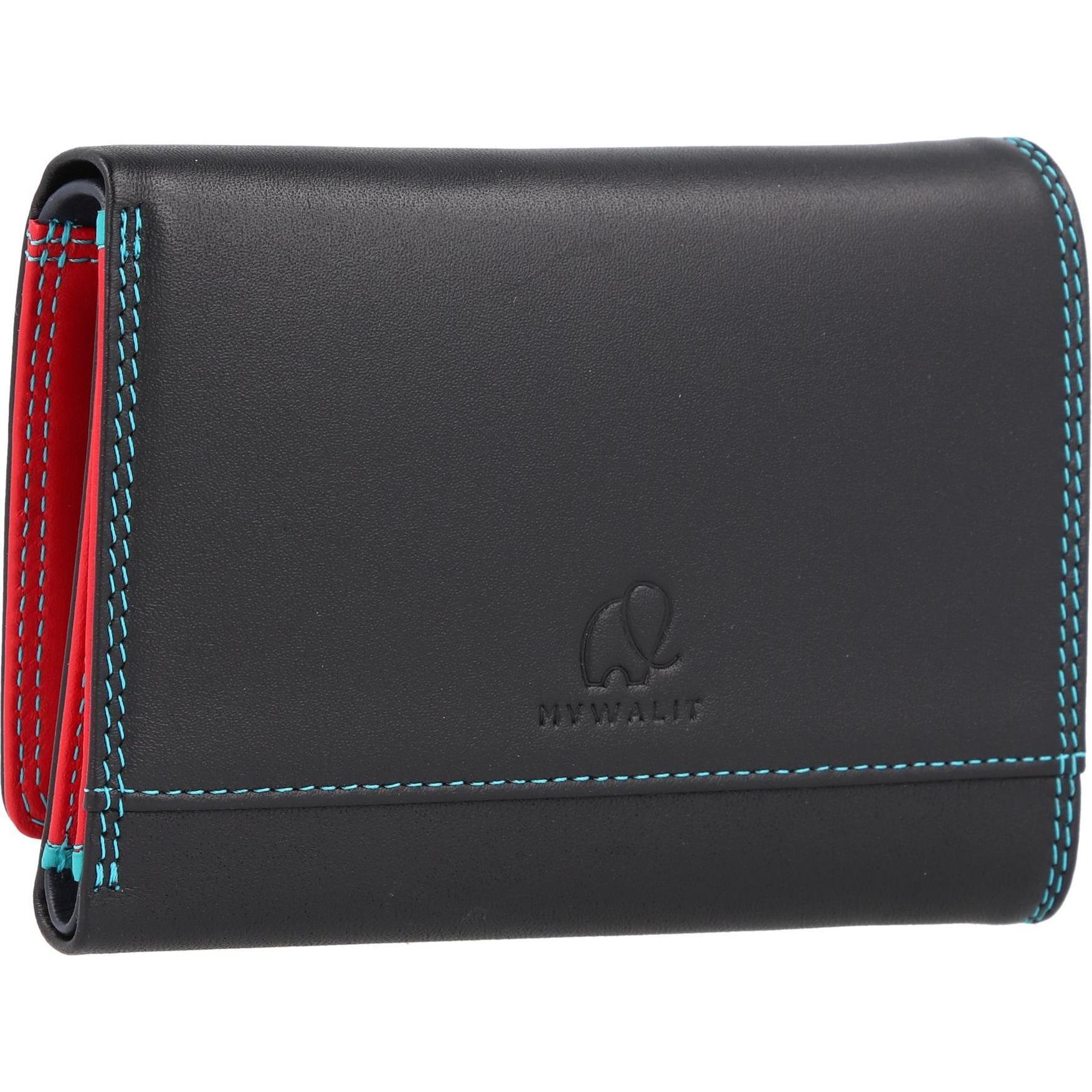 Thumbnail - Mywalit, Damen, Portemonnaie, Geldbörse Leder 12 cm, Schwarz