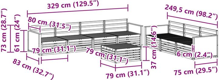 Produktbild vidaXL Outdoor-Sofa