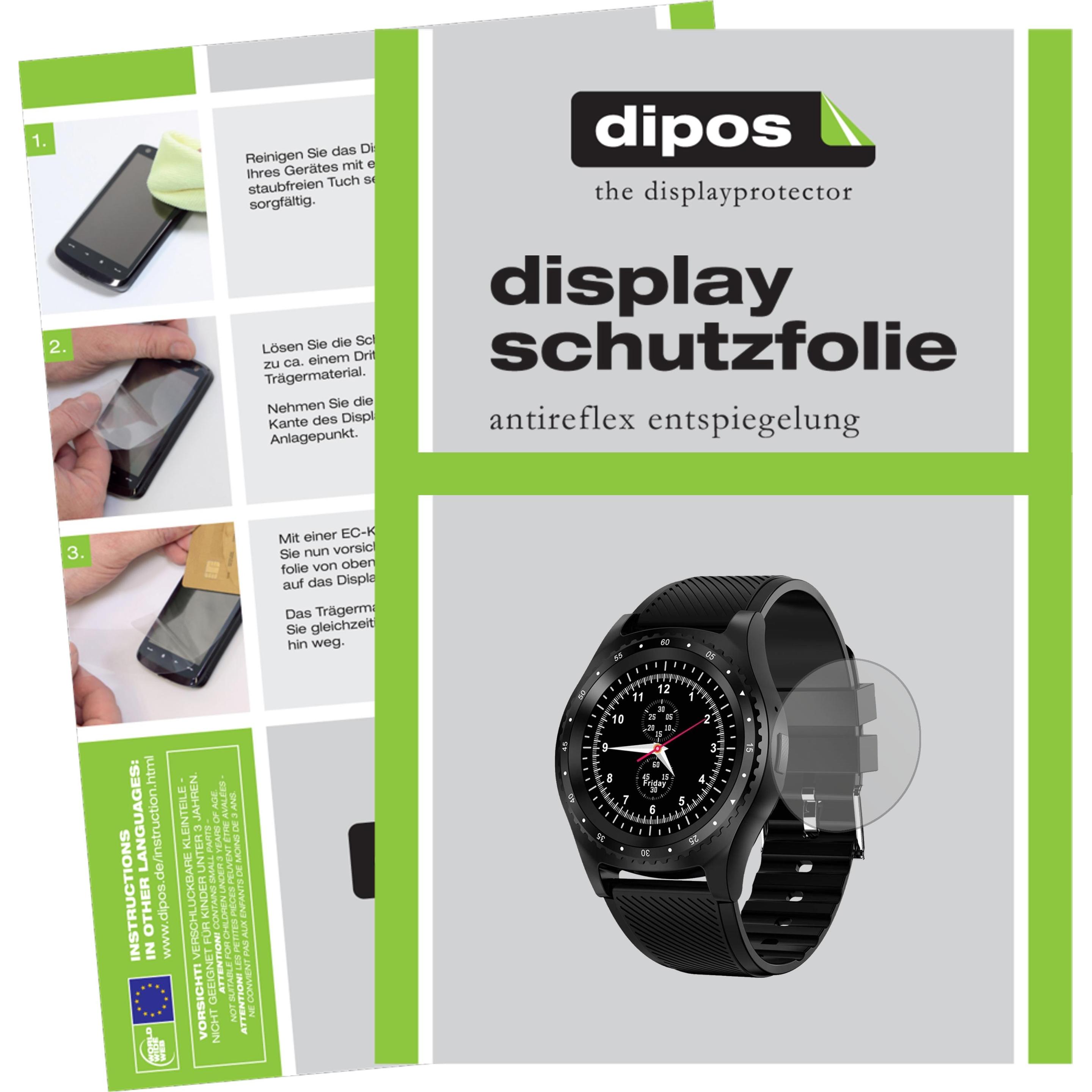 Dipos Displayschutzfolie Antireflex, Smartwatch Schutzfolie, Transparent
