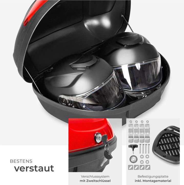 Image du produit tectake Topcase avec réflecteur (48 l)