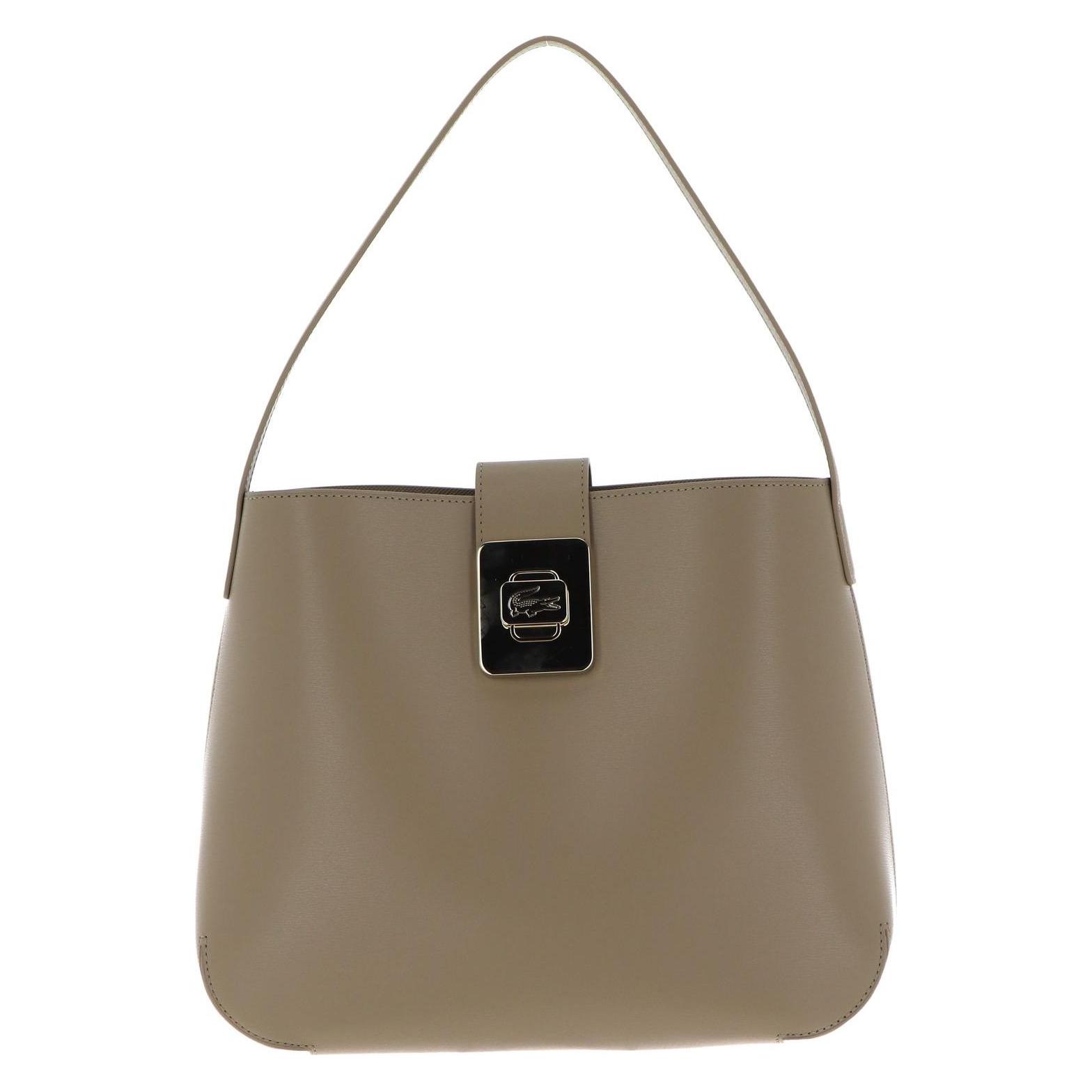 Lacoste, Damen, Handtasche, Amelia Hobo Bag, Beige