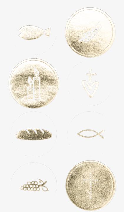 Produktbild Rico Design Sticker "Christliche Feste", mit Goldfolie