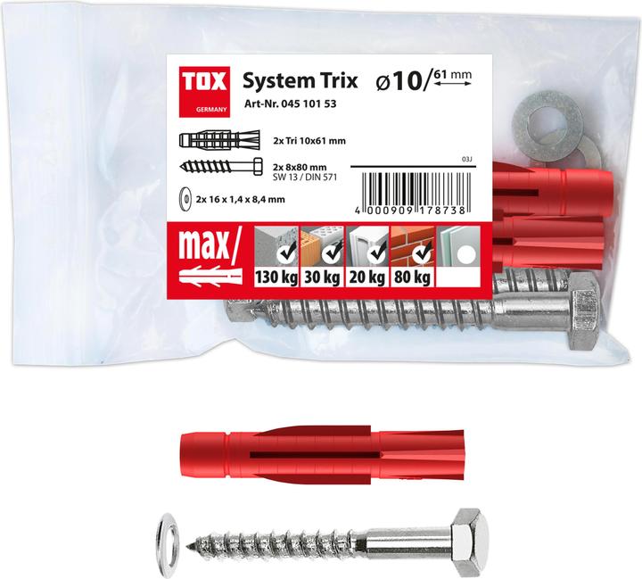 Actual product image Tox Mounting set System Trix 10x61 mm (2 pcs.)