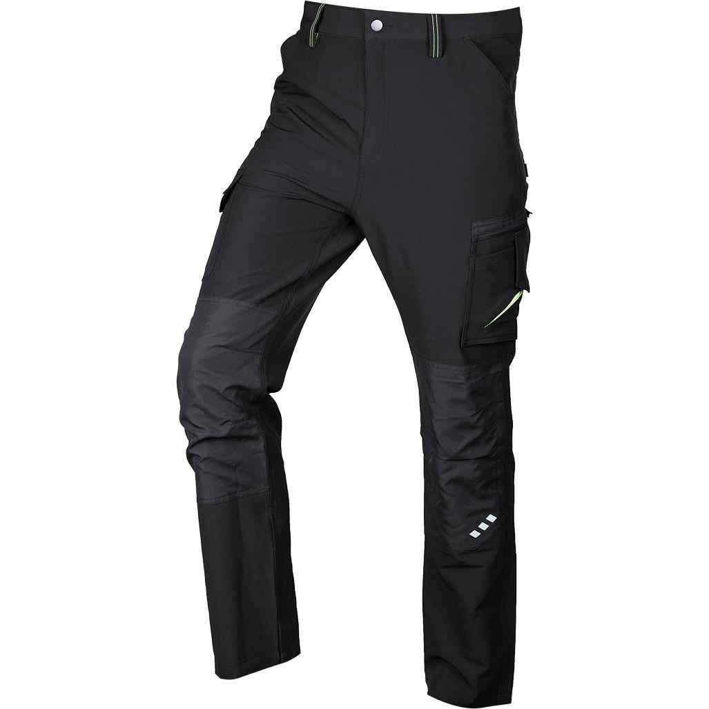 Neo, Pantaloni da lavoro, Mix&Match Arbeitshose, 4-Wege-Stretch, schwarz-grün, Grösse S (S)
