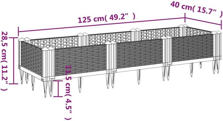 Actual product image vidaXL Pflanzkasten