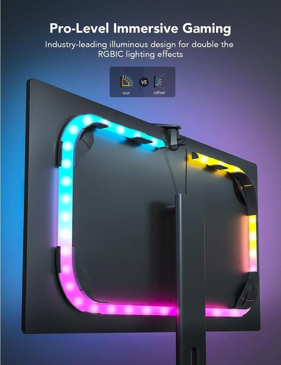 Productafbeelding Govee Pro Gaming Light DreamView G1, RGBIC, WiFi (RGBIC, 150 cm, Interieur)
