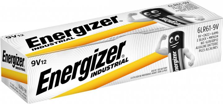 Energizer Industrial (12 pcs., 9V Block, 600 mAh)