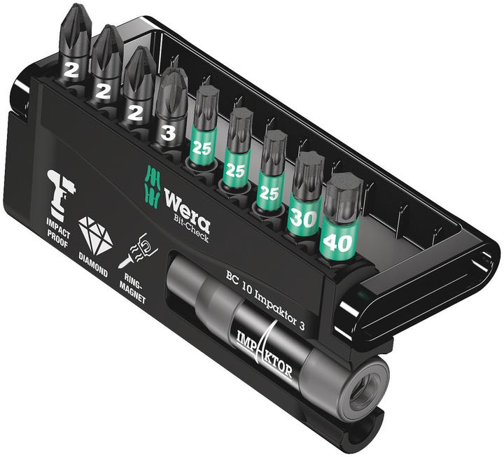 Produktbild Wera Bit-Check 10 Impaktor 3 (Kreuz Pozidriv PZ)