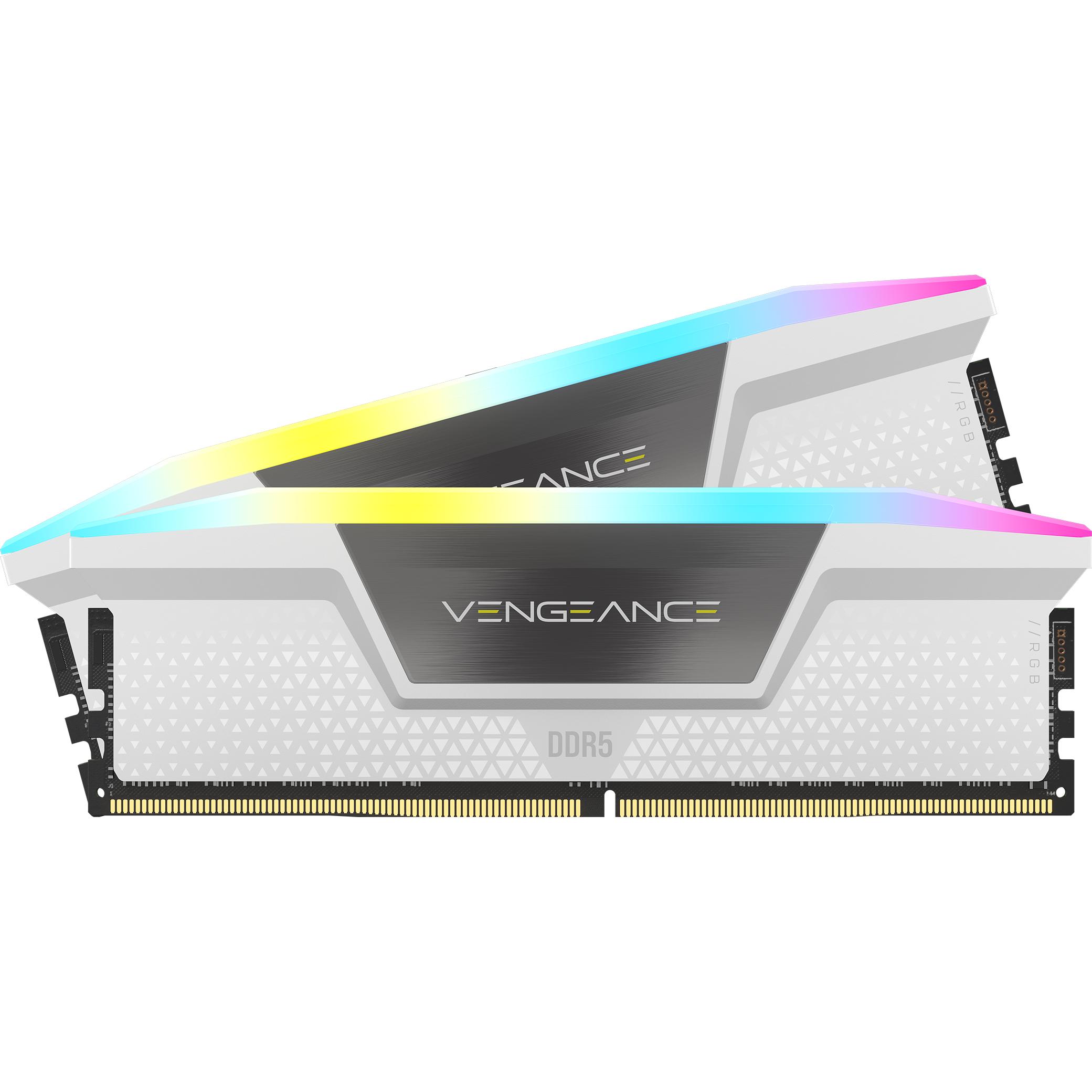 Corsair Vengeance RGB (2 x 16GB, 6400 MHz, DDR5-RAM, DIMM), RAM, Weiss