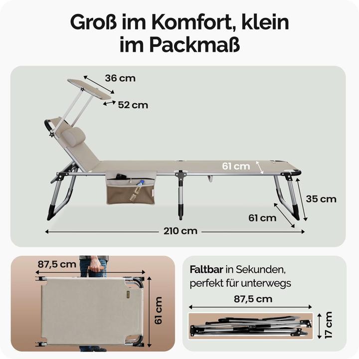 Image du produit Casaria Sonnenliege (210 cm)