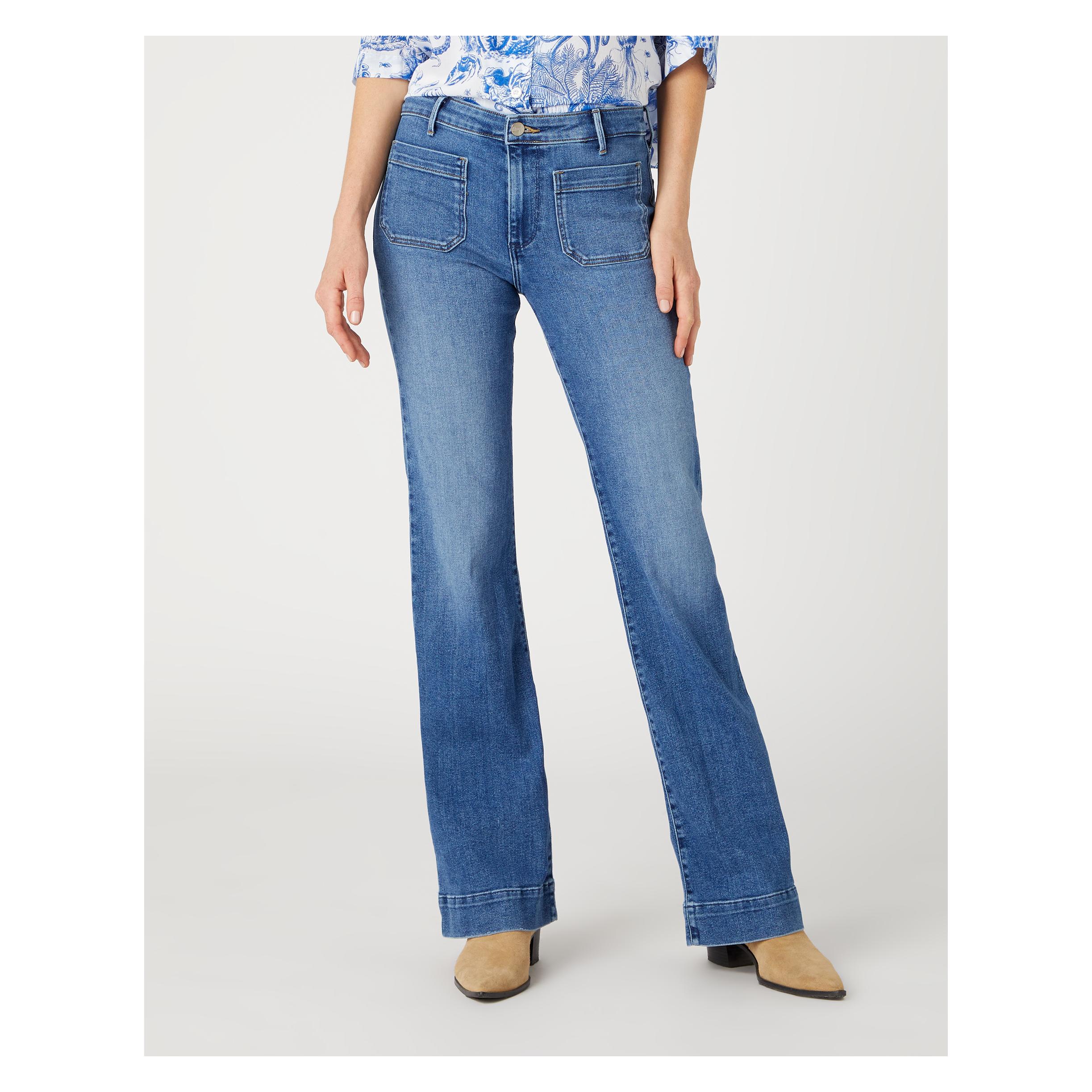 Wrangler, Vrouwen, Jeans, Jeans Flare, Blauw, (W30/L32)