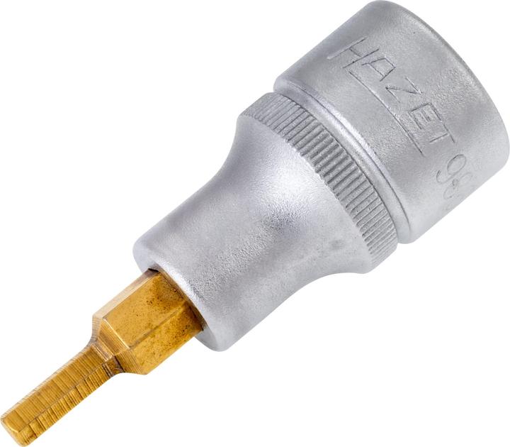 Produktbild HAZET Schraubendreher-Steckschlüsseleinsatz 986-4 ∙ Vierkant12,5 mm (1/2 Zoll) ∙ Innen Sechskant Pr… (4 mm)