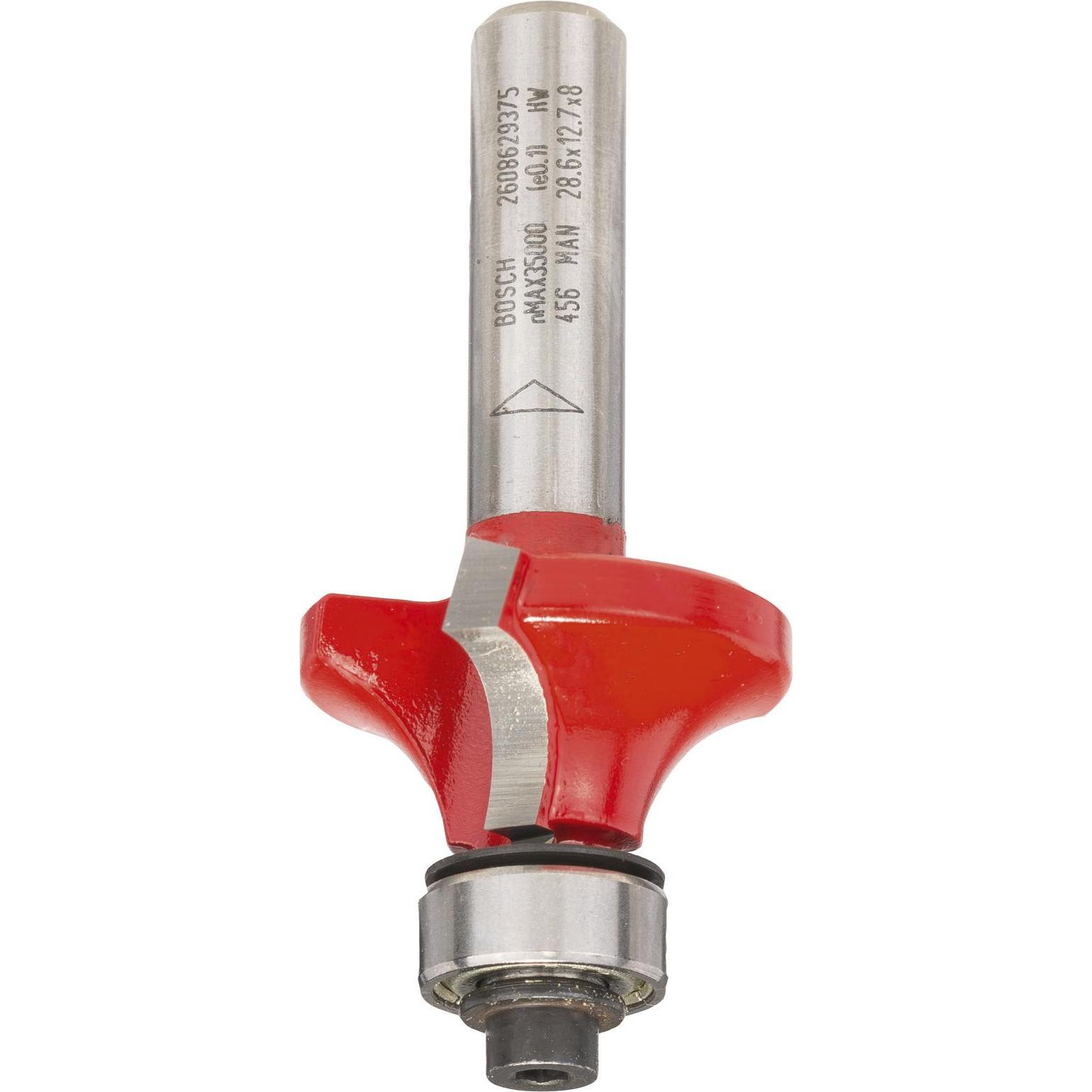 Bosch Professional Zubehör, Fräser, Abrundfräser Expert for Wood, 8 mm, D 28,6 mm, R1 8 mm, L 12,7 mm, G 55 mm