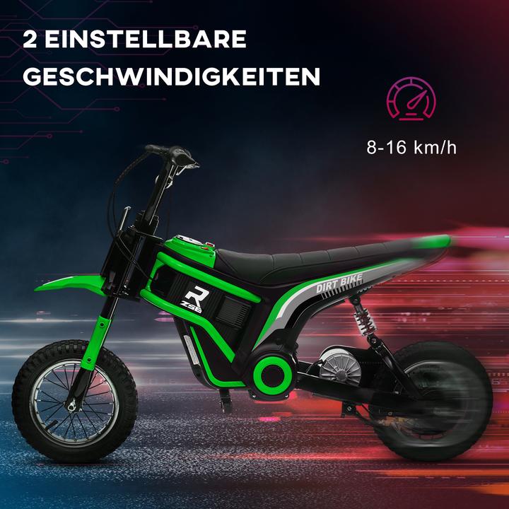 Produktbild Homcom Kinder Elektro-Motorrad Kunststoff, Metall Grün (12 V)