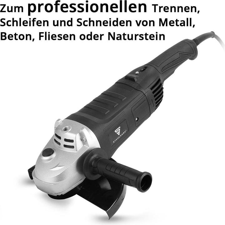 Actual product image Stahlwerk WS-2600 ST angle grinder with 2,600 W and 2,800 - 6,500 rpm (230 mm)