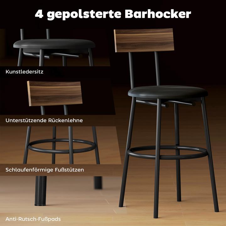 Image du produit Homcom Bartisch Set (110 x 55 x 90 cm)