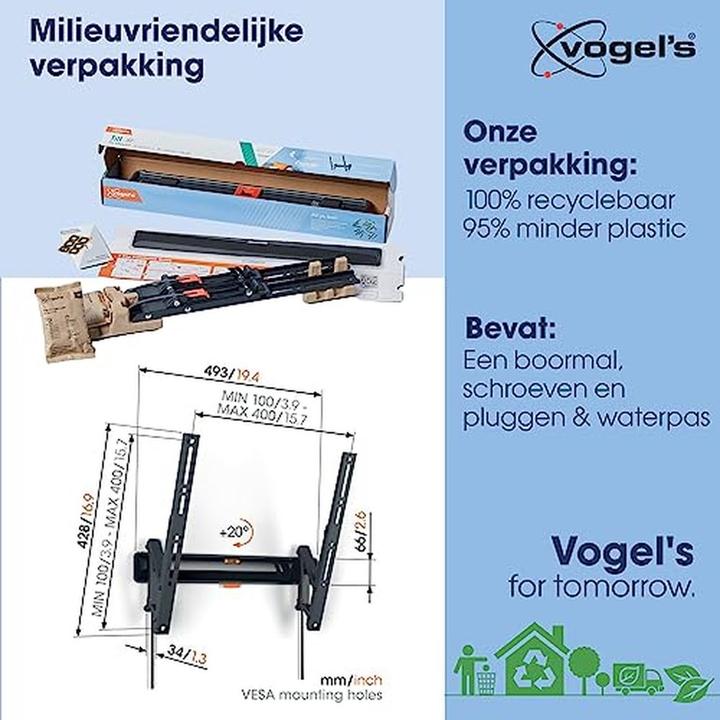 Image du produit Vogels TVM 3415 (Mur, 65", 25 kg)