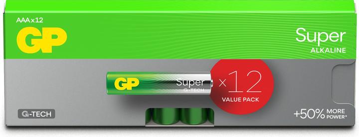 Produktbild GP Batteries Batteries Super Alkaline AAA 1.5v 12pce (12 Stk., AAA)