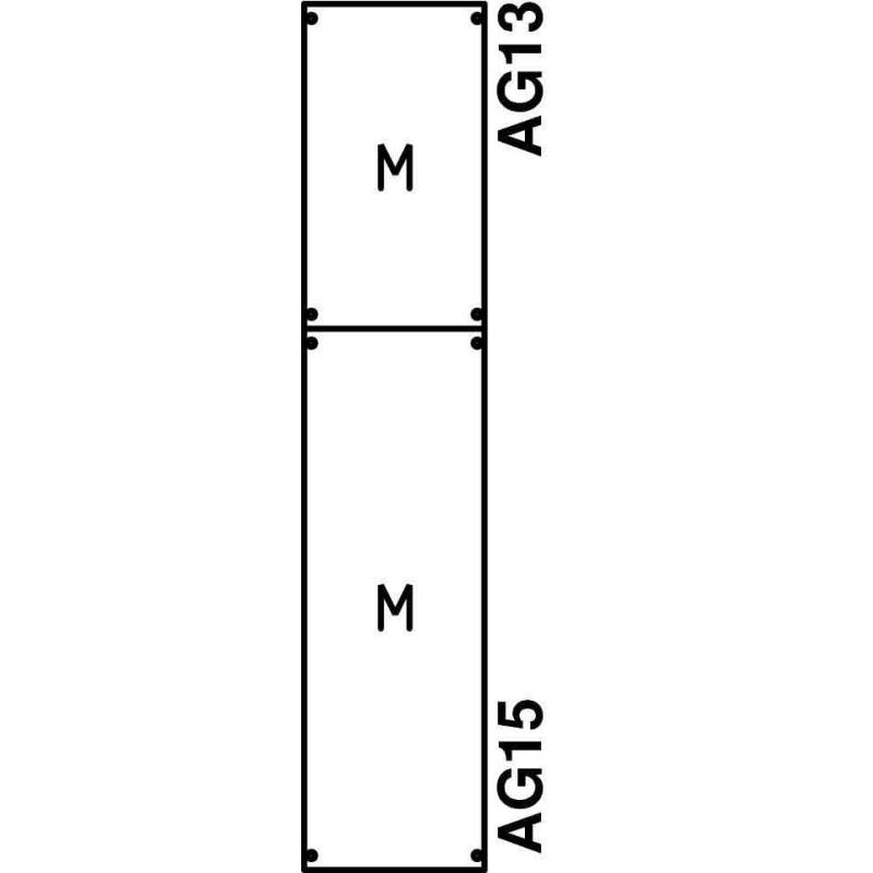 Thumbnail - Striebel & John, Verteilerschrank Zubehör, STR 1M2A Verteilerfeld H=950mm 1 Feld