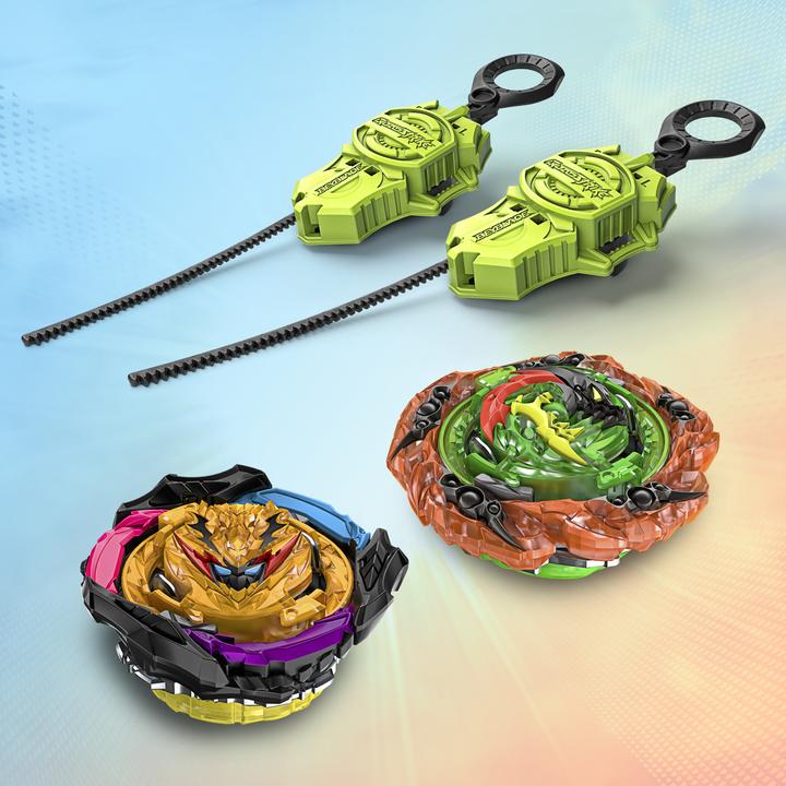 Actual product image Hasbro Beyblade Burst QuadStrike Light Ignite Beyblade Stadium Battle Set (German, French, Dutch, Swedish, Italian, Portuguese, English)