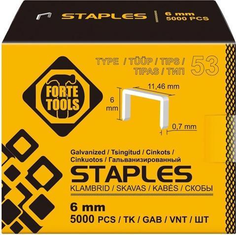 Forte tools STAPLES 53 TYPE 6MM 5000PCS (5000x)