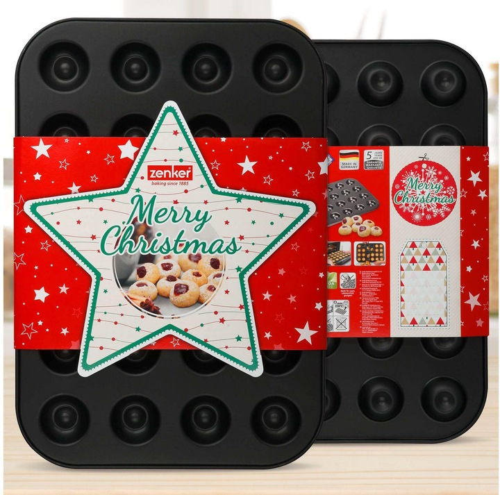 Produktbild Zenker Donut-Backform Sparkling Christmas 24 Mulden (38 cm)