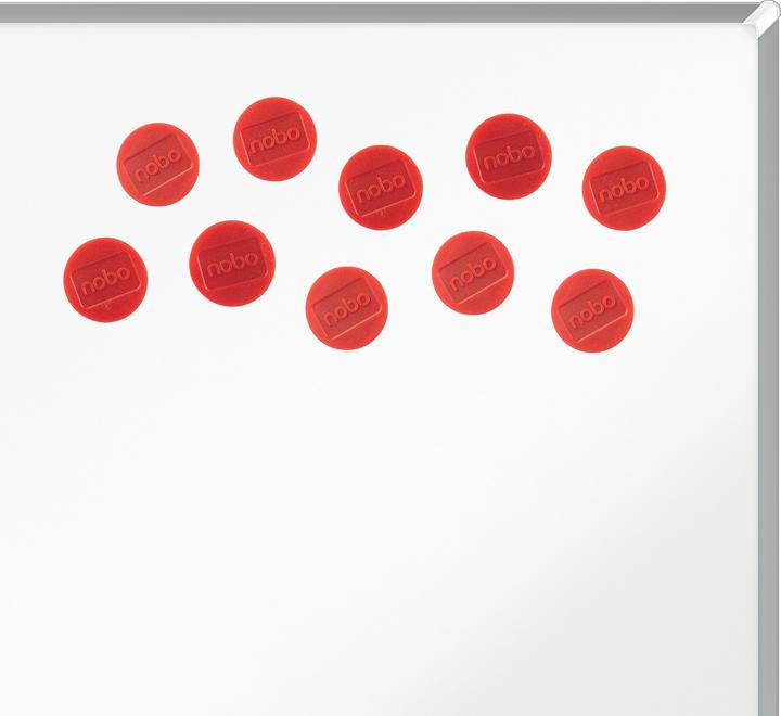 Actual product image Nobo Magnet round 38mm 1915307 red 10 pieces (10 x)
