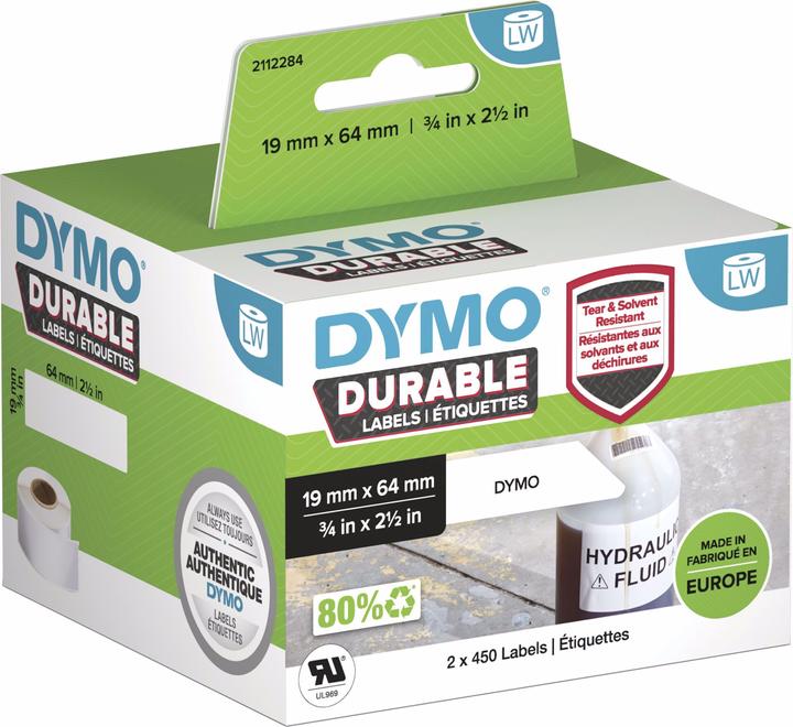 Dymo LW plastic labels, 2 rolls a 450 labels