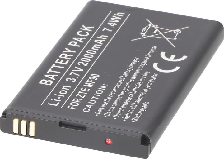 Produktbild AccuCell Akku ZTE MF90 (1 Stk., Gerätespezifisch, 2000 mAh, Ladegerät inkl. Akku)