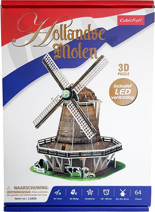 Produktbild Cubicfun Cubic Fun 3d Puzzel Mühle LED (65 Teile)