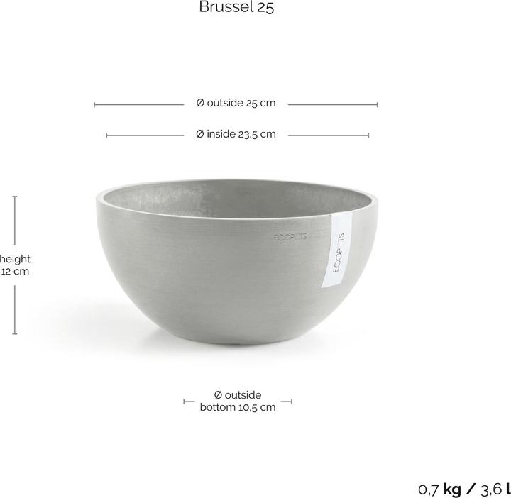 Actual product image Ecopots Brussels (25 cm)