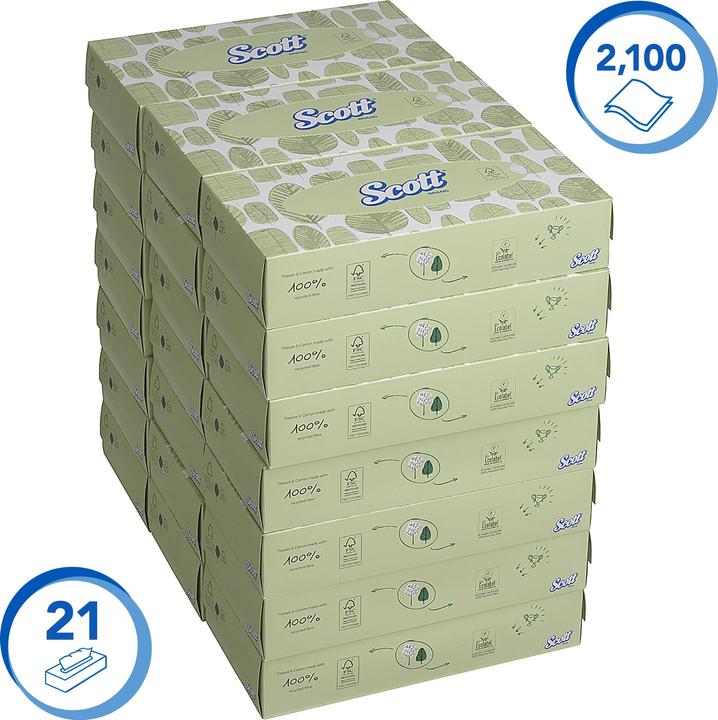 Kimberly-Clark SCOTT Facial Tissue Standard WhiteF2