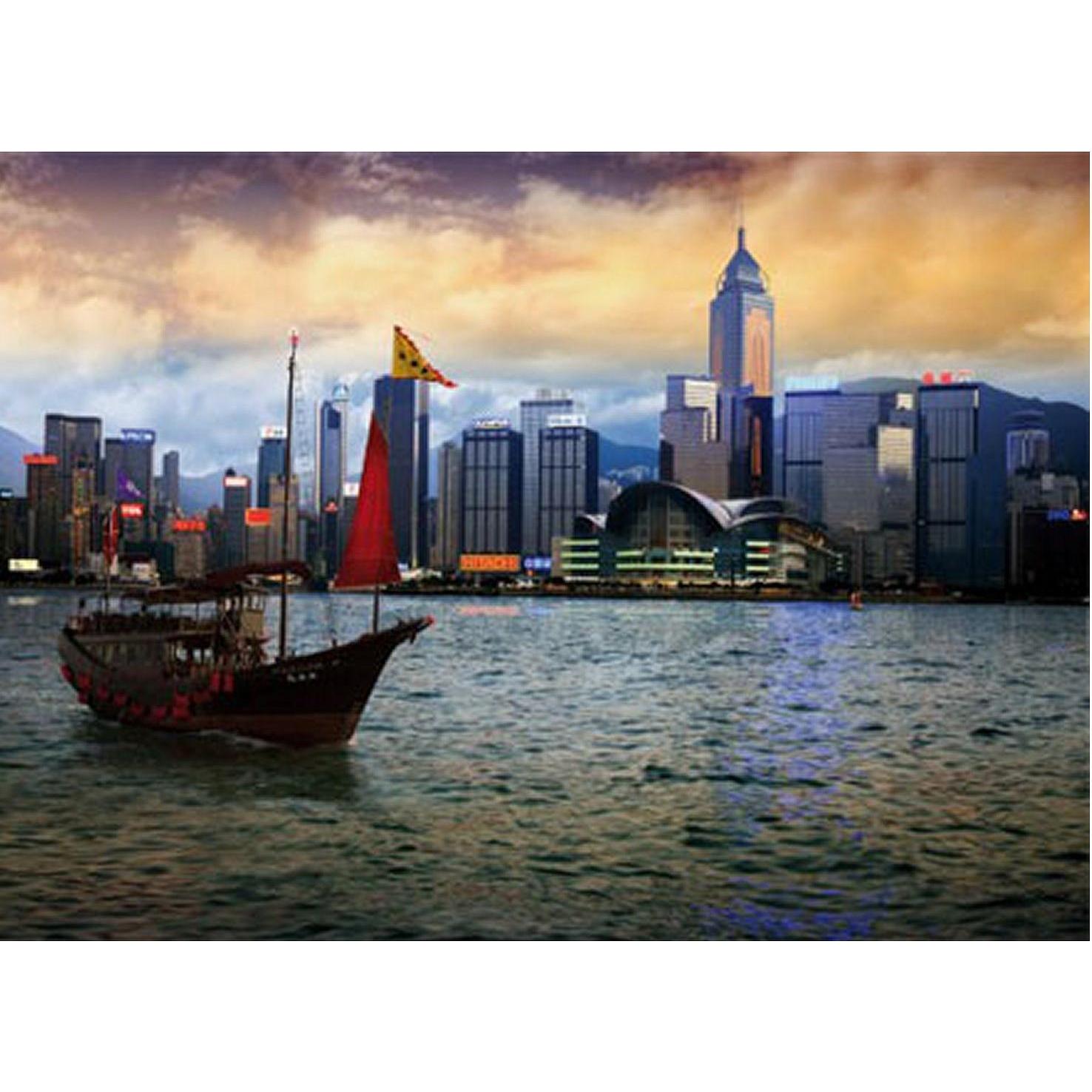 Thumbnail - D-Toys Puzzle 1000 Ansicht von Hongkong (1000 Teile)