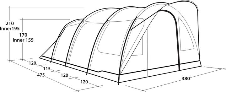Actual product image Outwell Tent Sky 6 (111475) (Tunnel tent, 21 kg, 6 persons)