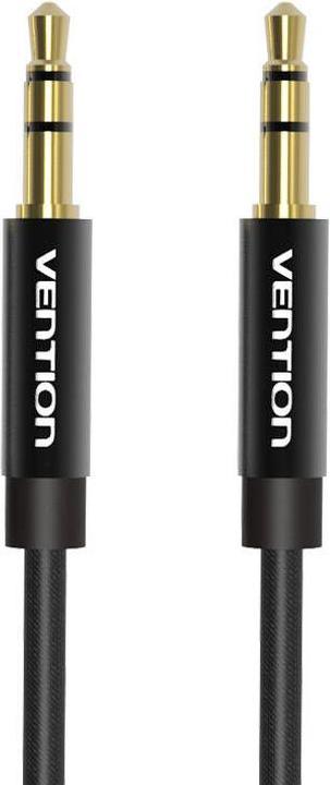 Image du produit Vention Câble d'extension Fabric Braided 3,5mm, noir - 2m (2 m, Câble AUX)