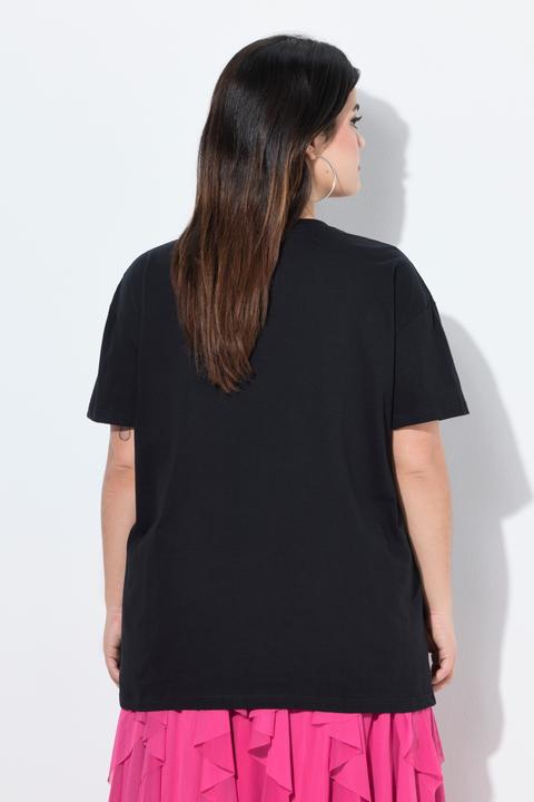 Produktbild Angel of Style T-Shirt, Boxy Fit, bunter Schriftzug (46)