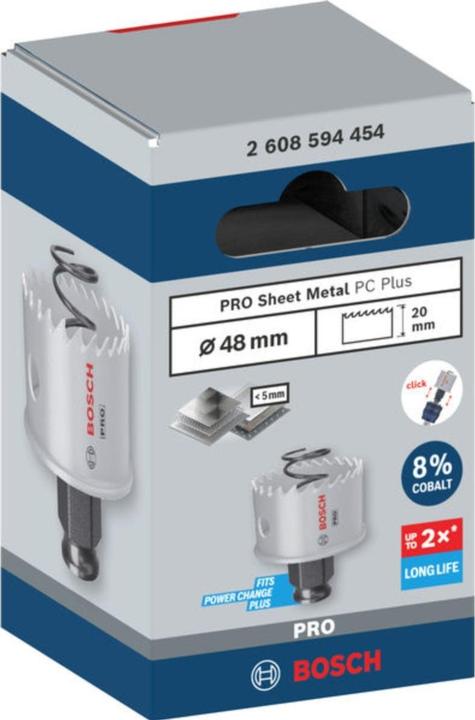 Productafbeelding Bosch Professional Zubehör PRO Plaatmetaal PC Plus gatenzaag, 48 mm (48 mm)