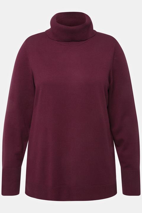 Produktbild Ulla Popken Rollkragenpullover, breite Rippbündchen, Langarm (46, 48)