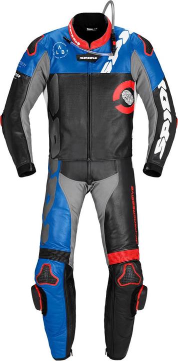 Actual product image Spidi DP-PROGRESSIVE TOURING Lederkombi 2-teilig grau-weiss-rot 58 (Men, 58)