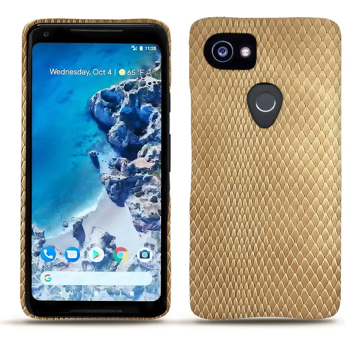 Noreve Lederschutzhülle (Google Pixel 2 XL), Smartphone Hülle, Beige